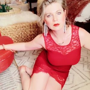 Vintage inspired Red Lace Dress